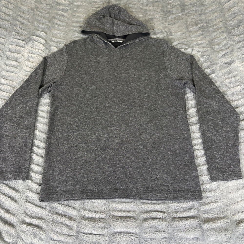 TravisMathew Mens Heather Charcoal Gray Cotton Modal Pullover Hoodie Size M